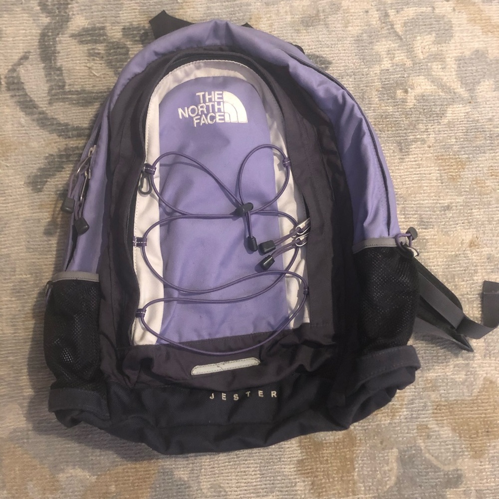 Lilac North Face backpack